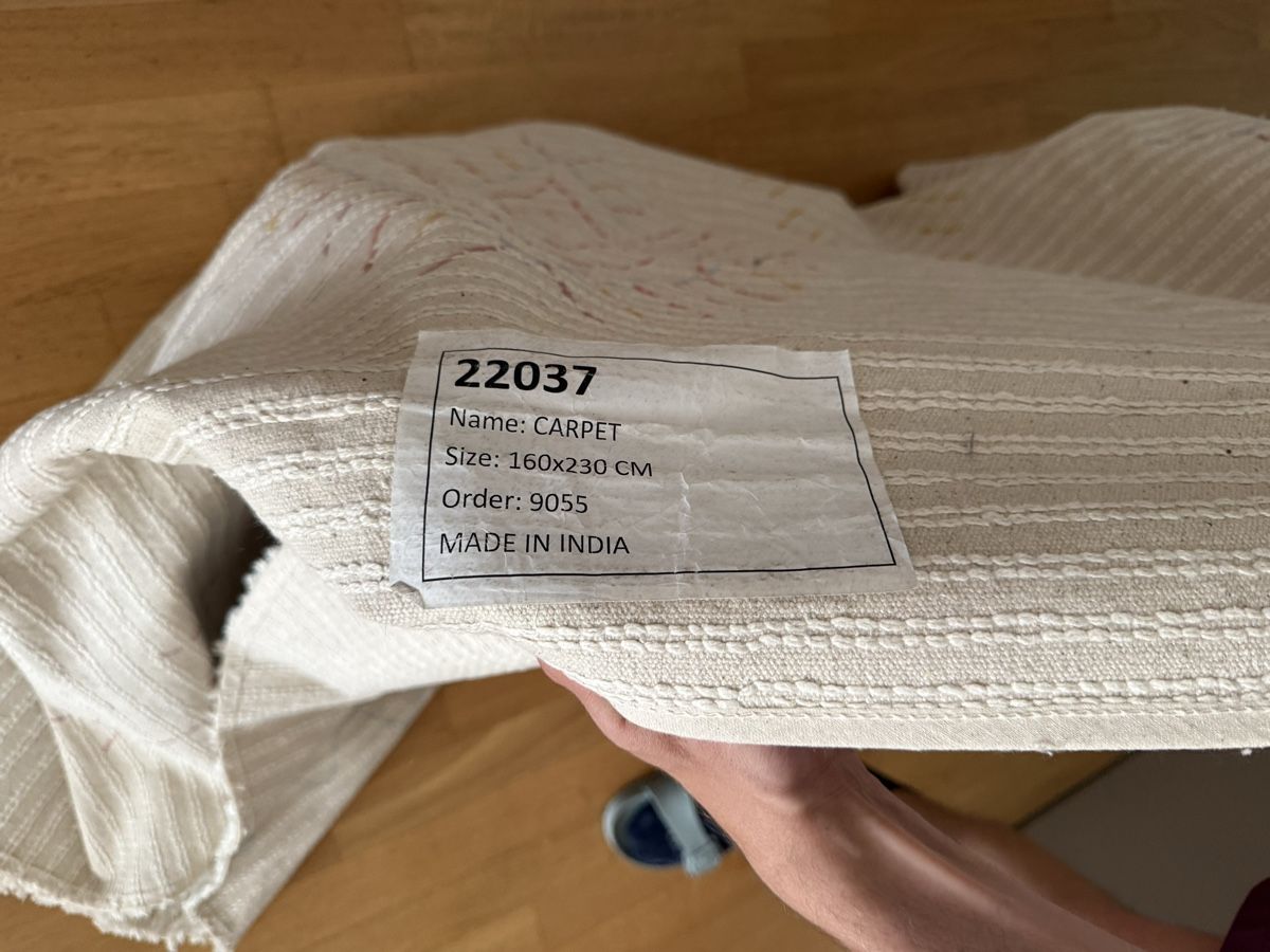 Beliani Teppiche: Teppich Baumwolle beige 160 x 230 cm  – Gebraucht aus Kreuzlingen von Javiercalza 2