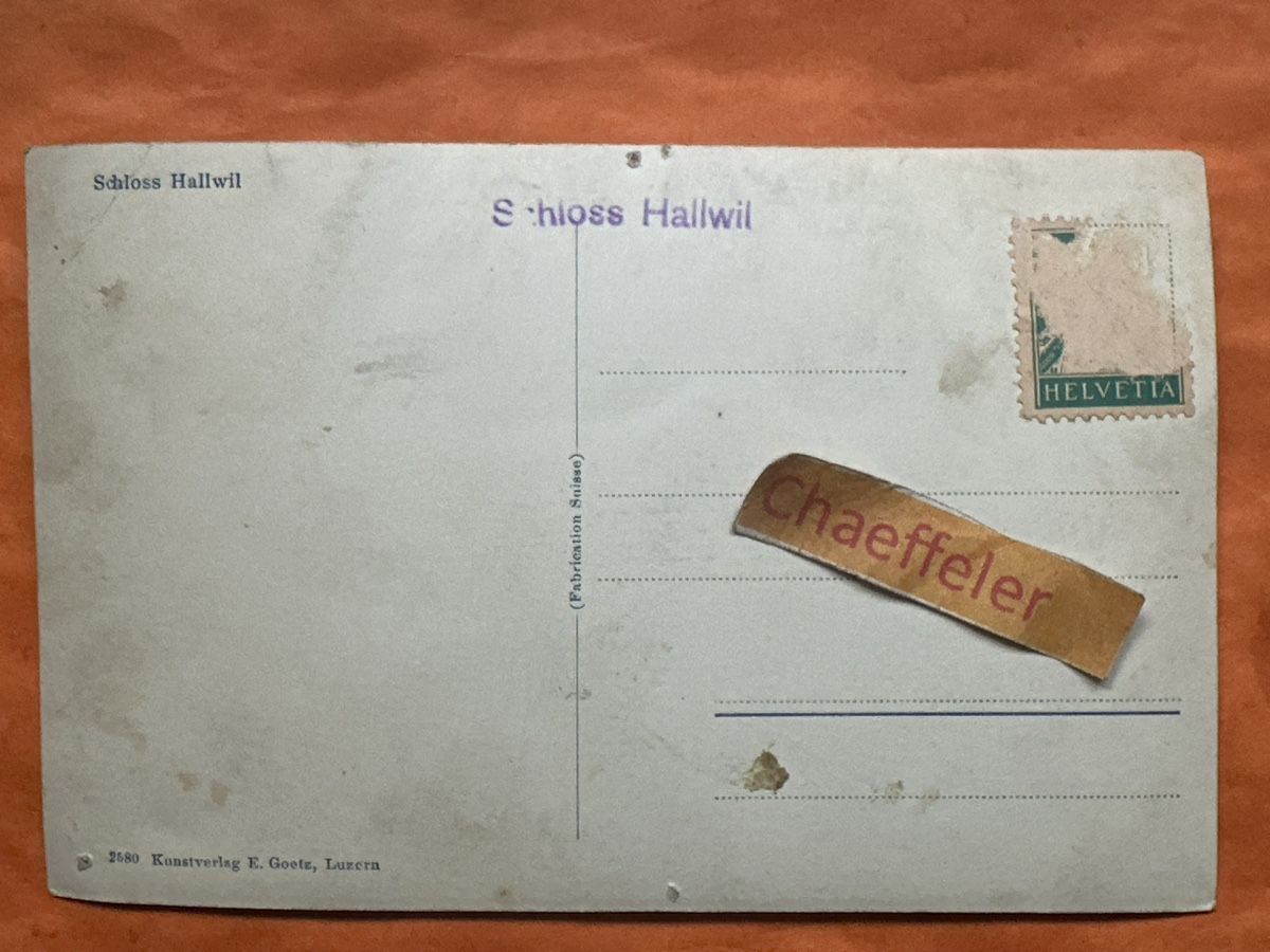 Cartoline postali: Alte Ansichtskarte Schloss Hallwil, Vintage! – Usato da Zürich venduto da Chaeffeler 1