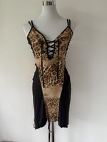 Sexy Leo Kleid mit Schnürung & Corsage-Optik - Gr. S/M 🐆
