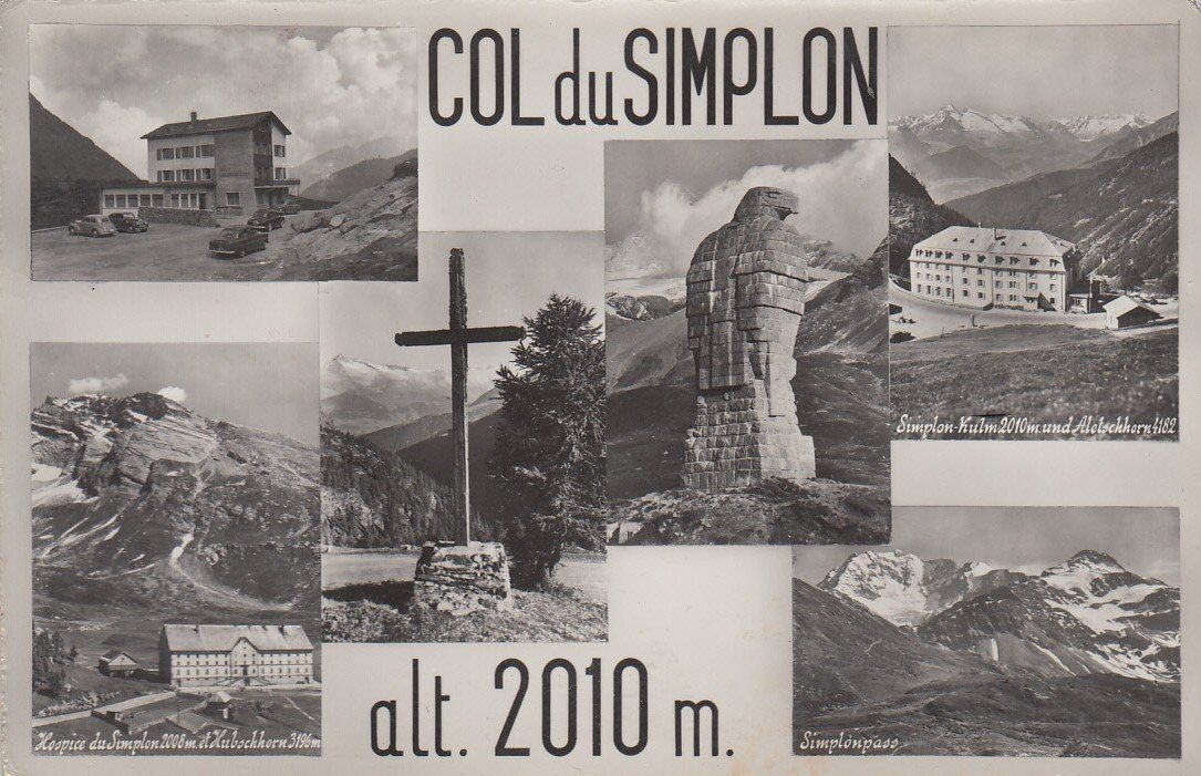 Cartoline postali: Simplon - Pass  VS   und -Adler    6  diverse Karten – Usato da Brig venduto da Valcards54