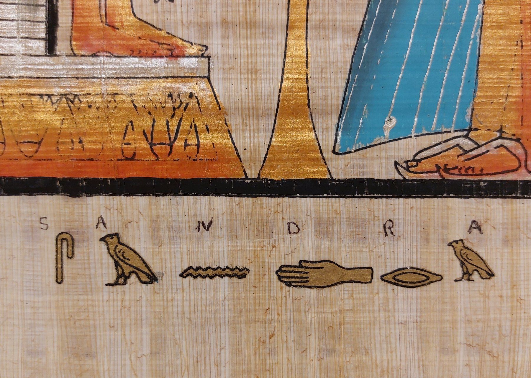 Foto & Immagini: Papyrus Bild mit aegyptischem Namen Sandra – Usato da Opfikon venduto da Carslo5 2