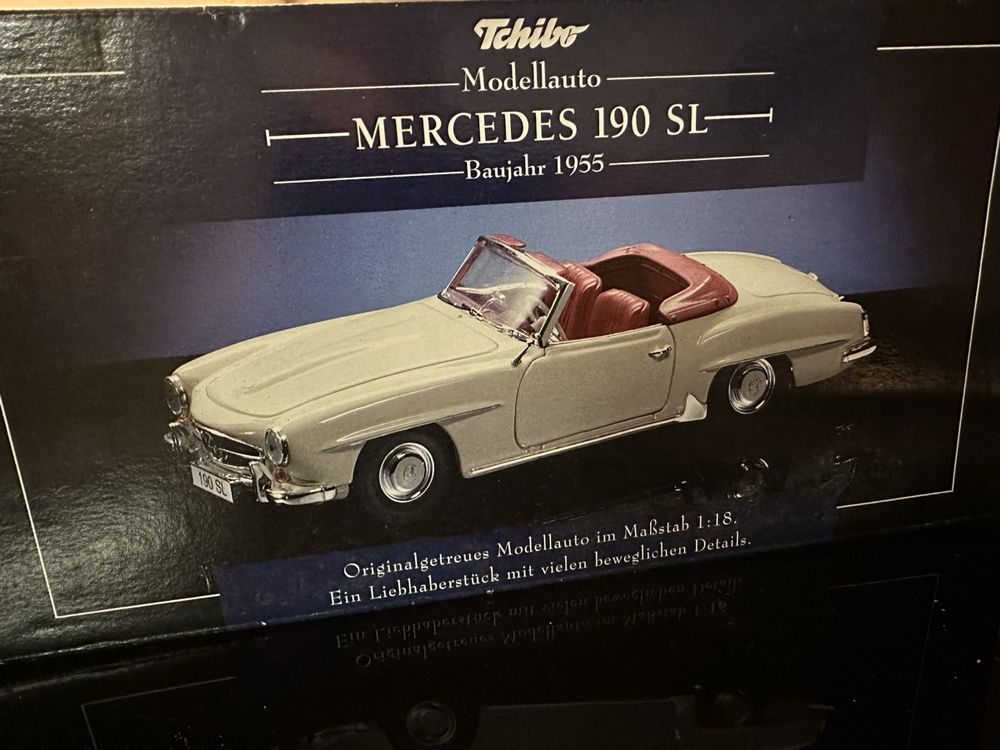 Mercedes 190 SL 1955 Blanche – Maxichamps 1/43, Miniature Moulée Neuve