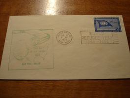 Brief Erstflug Jet, 1959, UN New York - Dallas