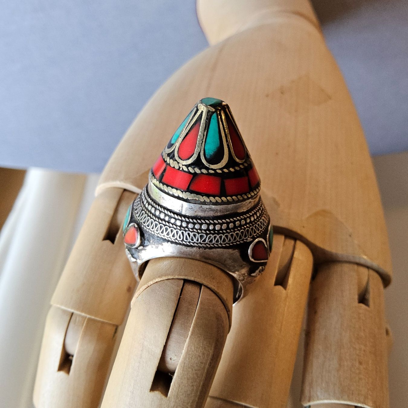 Anelli: Statement Tibet Silberring Unisex, Grösse 60 – Usato da Zürich venduto da helsan 1