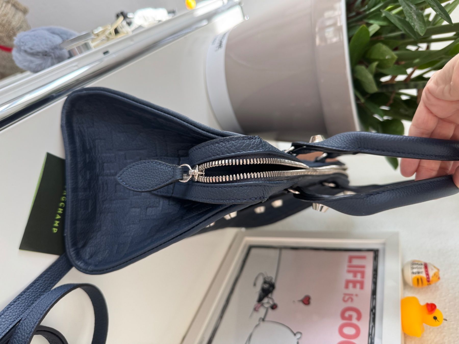 Longchamp Taschen: LONGCHAMP Bag "La Voyageuse" Blue Vachette Leder NEU – Neu (gemäss Beschreibung) aus Zuerich von Moochie 7