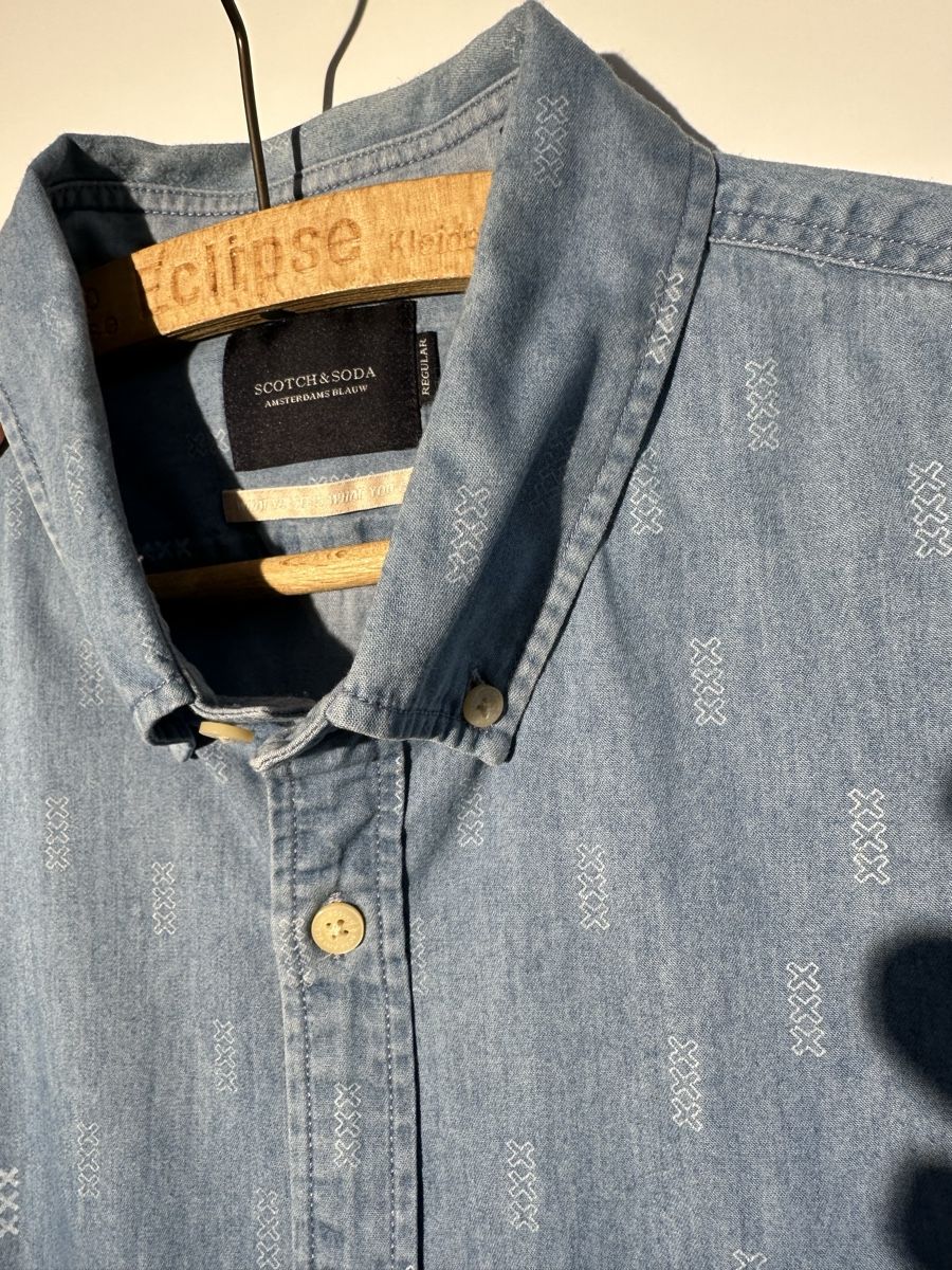Camicie: Scotch & Soda Herren-Hemd Hellblau Gr. XL – Usato da Therwil venduto da jonasiw 3