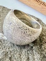 Nordischer Designer Ring Silber925  markante Eisstruktur G54