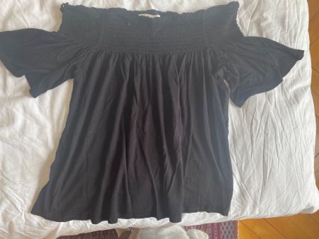 Top noir H&M viscose taille S Boho