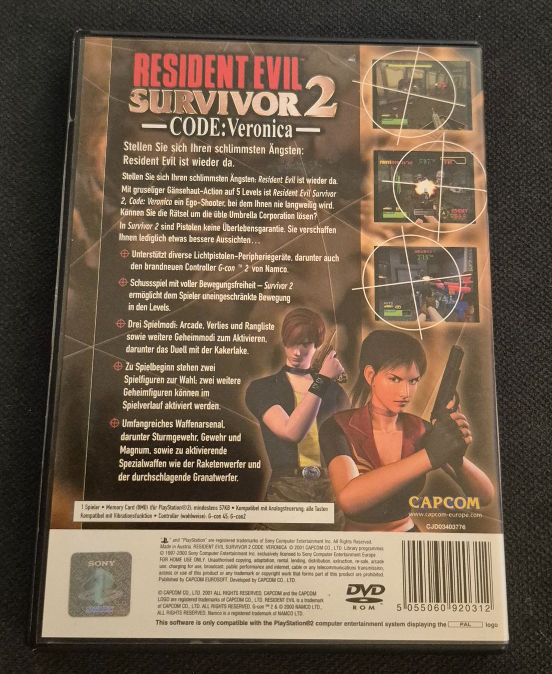 Capcom Spiele: RESIDENT EVIL SURVIVOR 2 CODE VERONICA PS2 DEUTSCH RETRO – Gebraucht aus Grand-Lancy von luc111 1