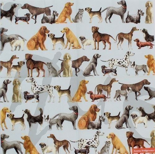 Tovaglioli: Serviette dogs light blue (1357) 2Stk. – Nuovo (secondo la descrizione) da Schlatt TG venduto da kreativ-atelier