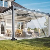 Transparente Plane mit Ösen Schutzplane LKW Folie 2x2m PVC