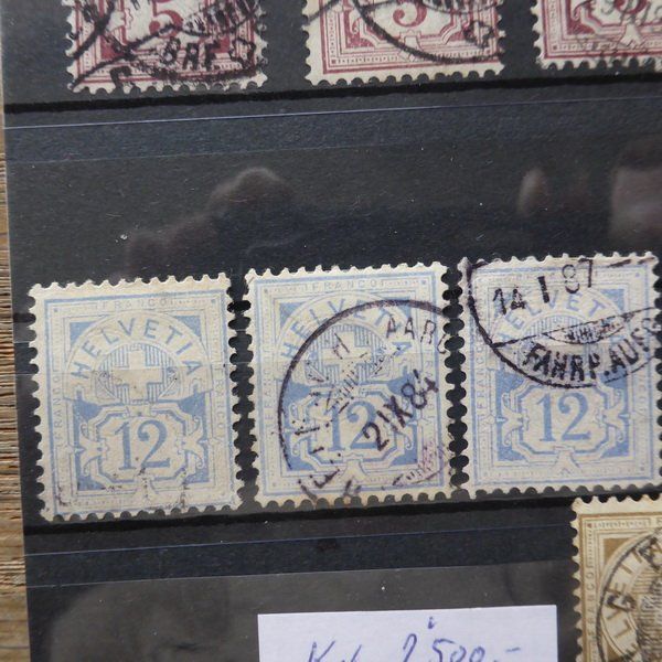 Tutti i francobolli: div. ZIFFERMARKEN / weisses Papier /  Kat. Fr. 2500.- – Usato da Egliswil venduto da Trens01 3