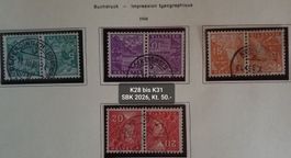 Z28-31, Kehrdruck, Landschaftsbilder gestempelt Kt. 50.-