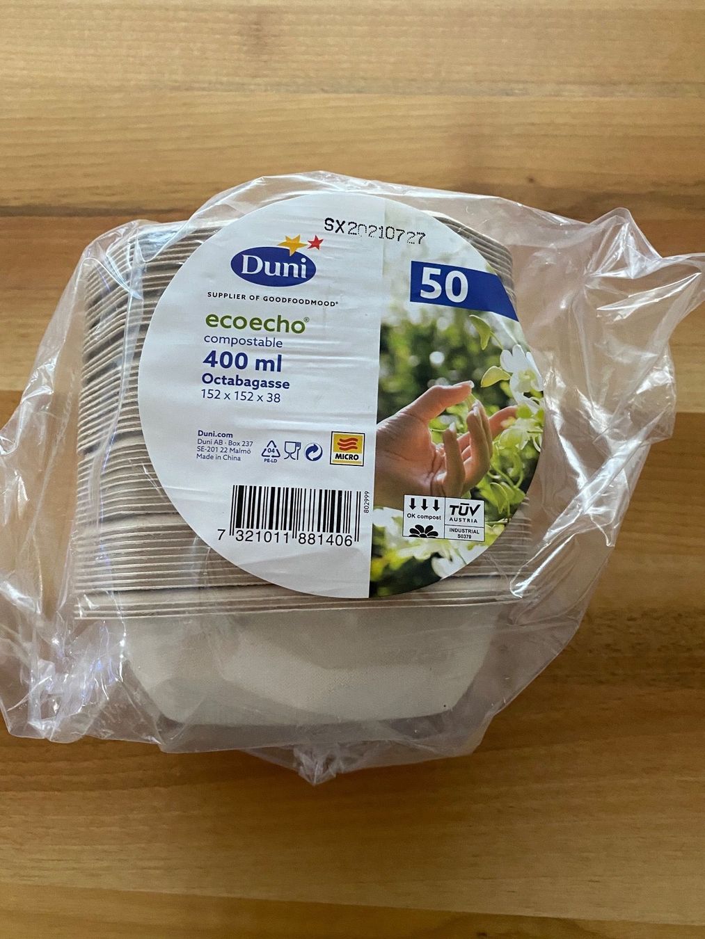 Piatti: 50 Einwegteller 400 ml von Duni, ecoecho compostable – Nuovo e nell'imballaggio originale da Eschenbach LU venduto da patrik27 1