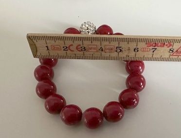 Catenine: Halskette "Perlen" rot mit Armband – Usato da Samedan venduto da Gischpel25 4