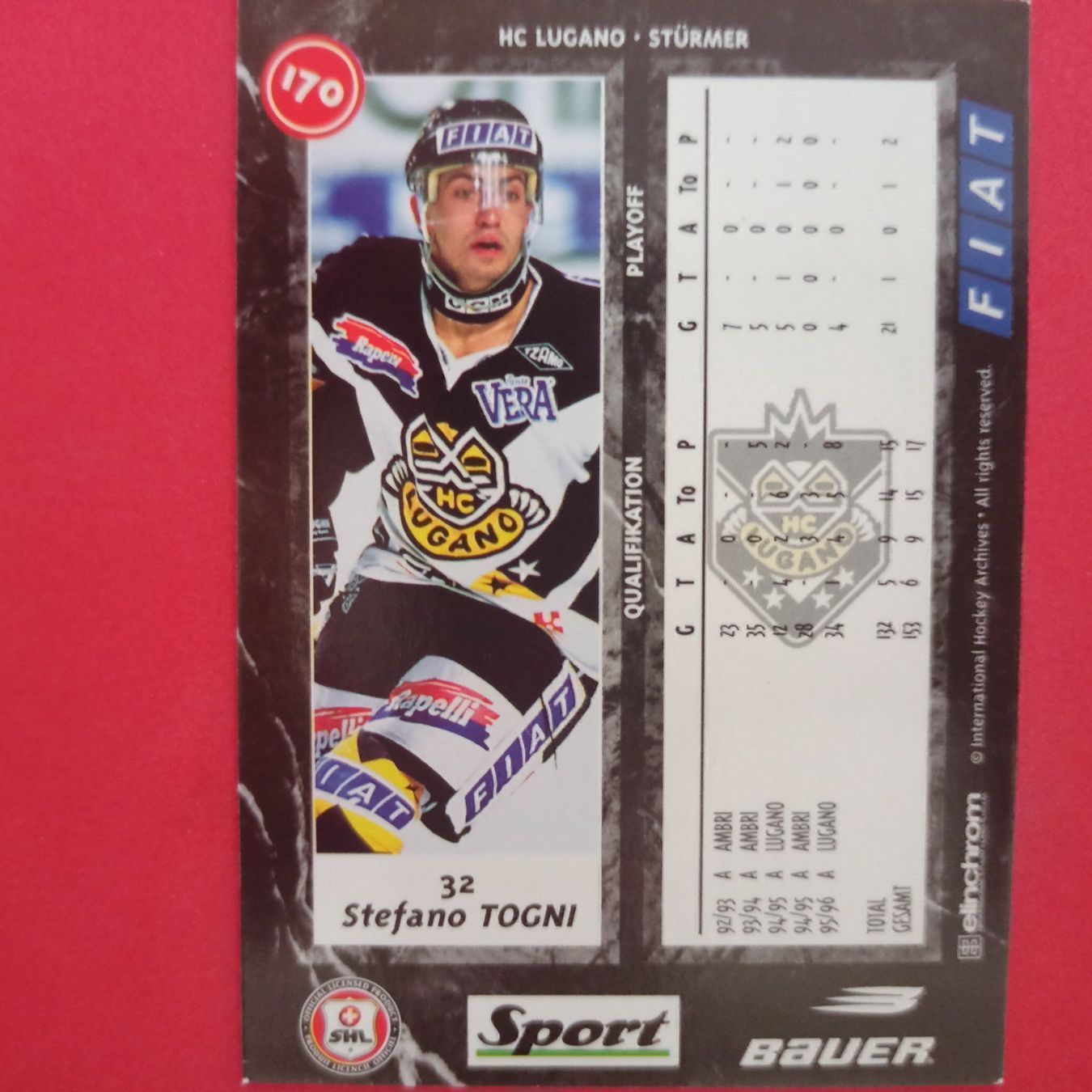 Sammelbilder & Trading cards: Stefeano Togni - HC LUGANO - 1996/97 – Gebraucht aus Dübendorf von kb86_MOVIE 1