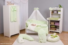 Bettwäsche 3er Set Baby Kinder bär grün