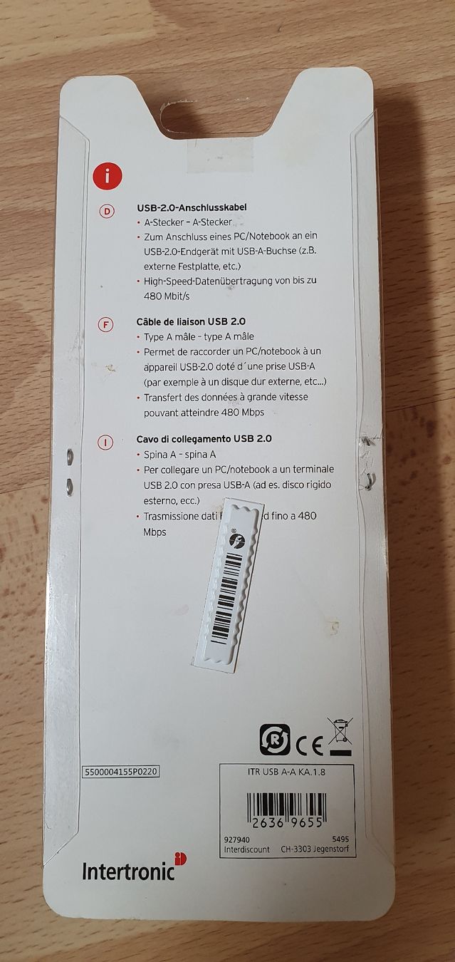 Câbles: USB Connection Cable – Neuf avec emballage d'origine à Hagendorn par happyclothing 1