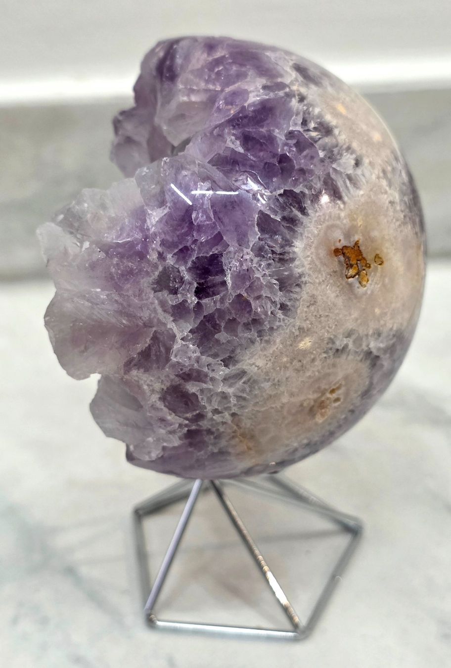 Minerali & Pietre curative: Amethyst Drusen Kugel 83mm 576g – Nuovo e nell'imballaggio originale da Matzingen venduto da Shay_Crystalz 2