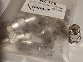 8 Stk Adapter IEC-Stecker auf F-Stecker RZ179