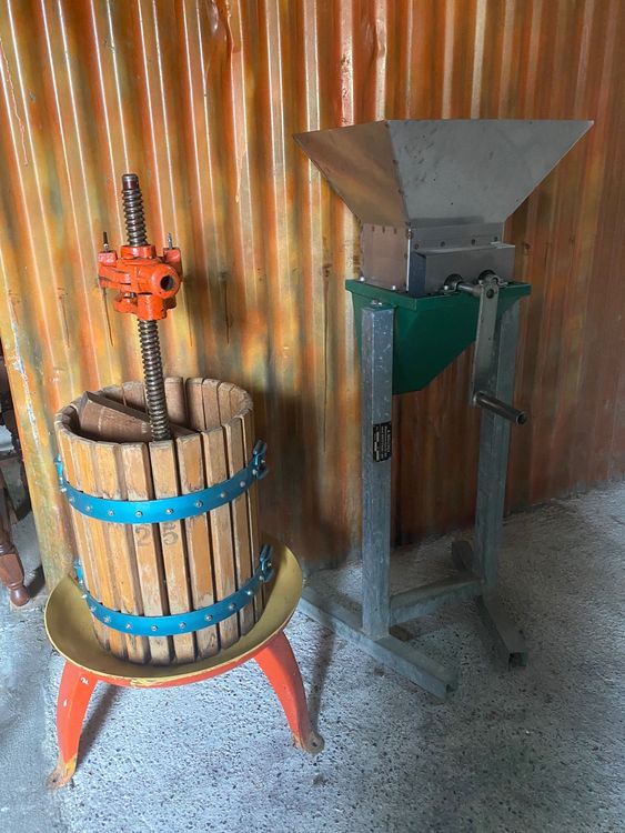 QEENTOE 6L Obstpresse + 7L Obstmühle Set - Frische Säfte Selbst Gemacht