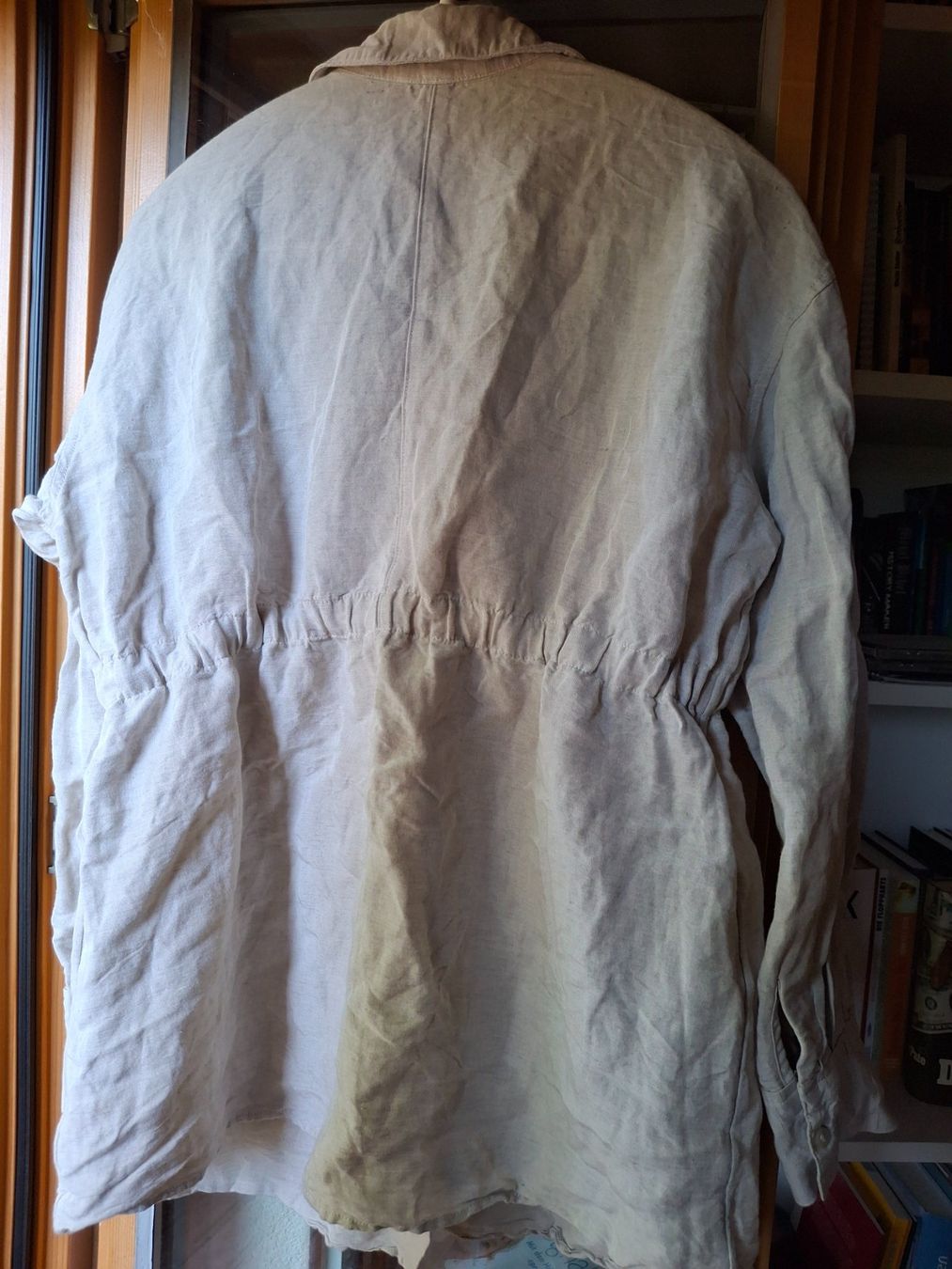 H&M Camicette: Mama Bluse Gr. S, hellbeige, Leinengemisch, H&M Umstandsmode – Usato da Mamishaus venduto da Salima 1