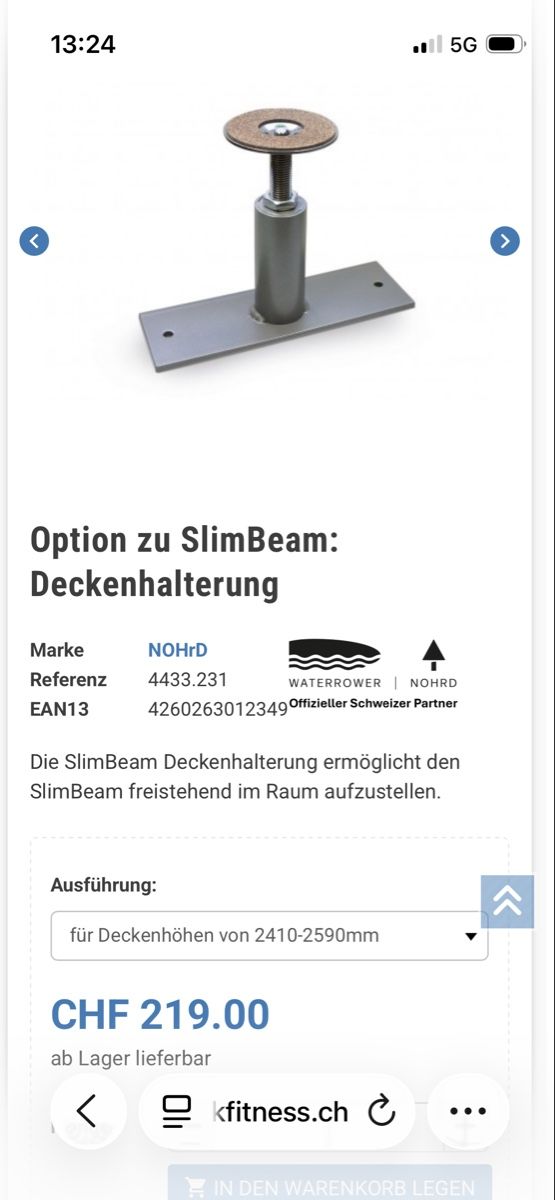 Supporti a parete: Nohrd SlimBeam: Deckenhalterung – Usato da Männedorf venduto da peaches1ch 4