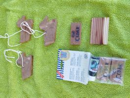 Zedernholz Mottenschutz Set 7-teilig inklusive reinem Öl NEU