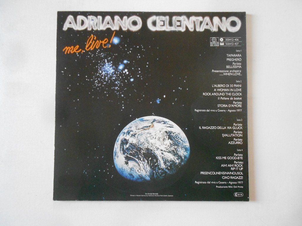 Dischi in vinile: ADRIANO CELENTANO  -  ME LIVE ! – Usato da Bex venduto da Giorgiob 1