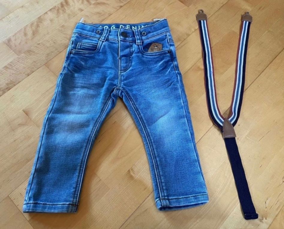 C&A Pantaloni: Hose Gr 80 , Jeans mit Hosenträger – Usato da Hüntwangen venduto da fra_7nd2 2