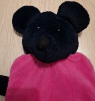 Süsses Plüschtier Maus, rosa schwarz kuschelig