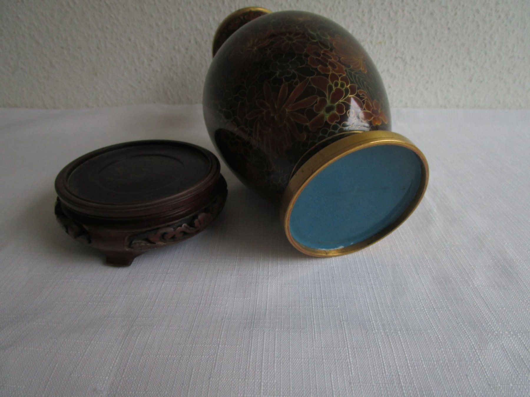 Vasi & Recipienti: Chinesische Cloisonnée Vase mit Sockel – Usato da Binningen venduto da Oldfashion 5