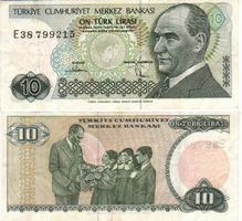 Türkei 10 lira 1982 unz bankfrisch