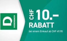 CHF 10.- DOSENBACH Gutschein (online)