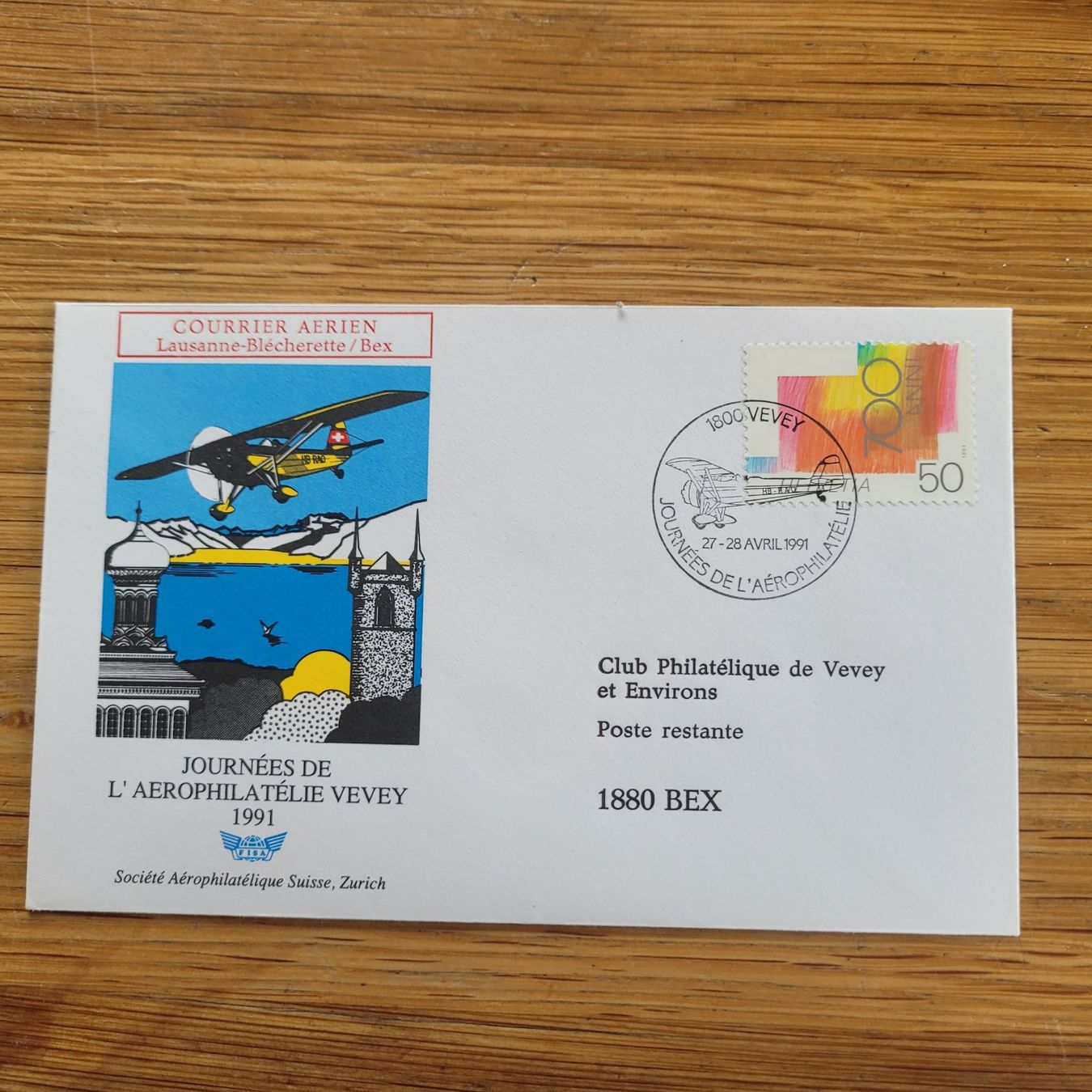 Tous les timbres: Luftpost Vevey 1991 BEX – D'occasion à Biel/Bienne par Destockweb