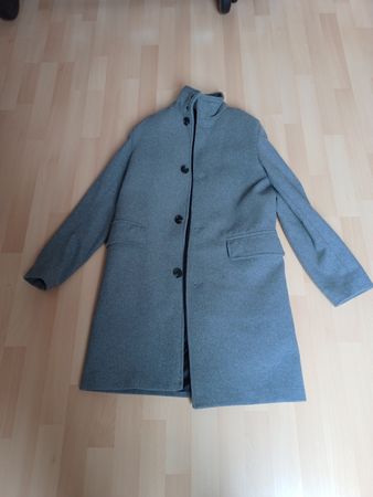 H&M Herren Wintermantel in Grau, Grösse S (46)