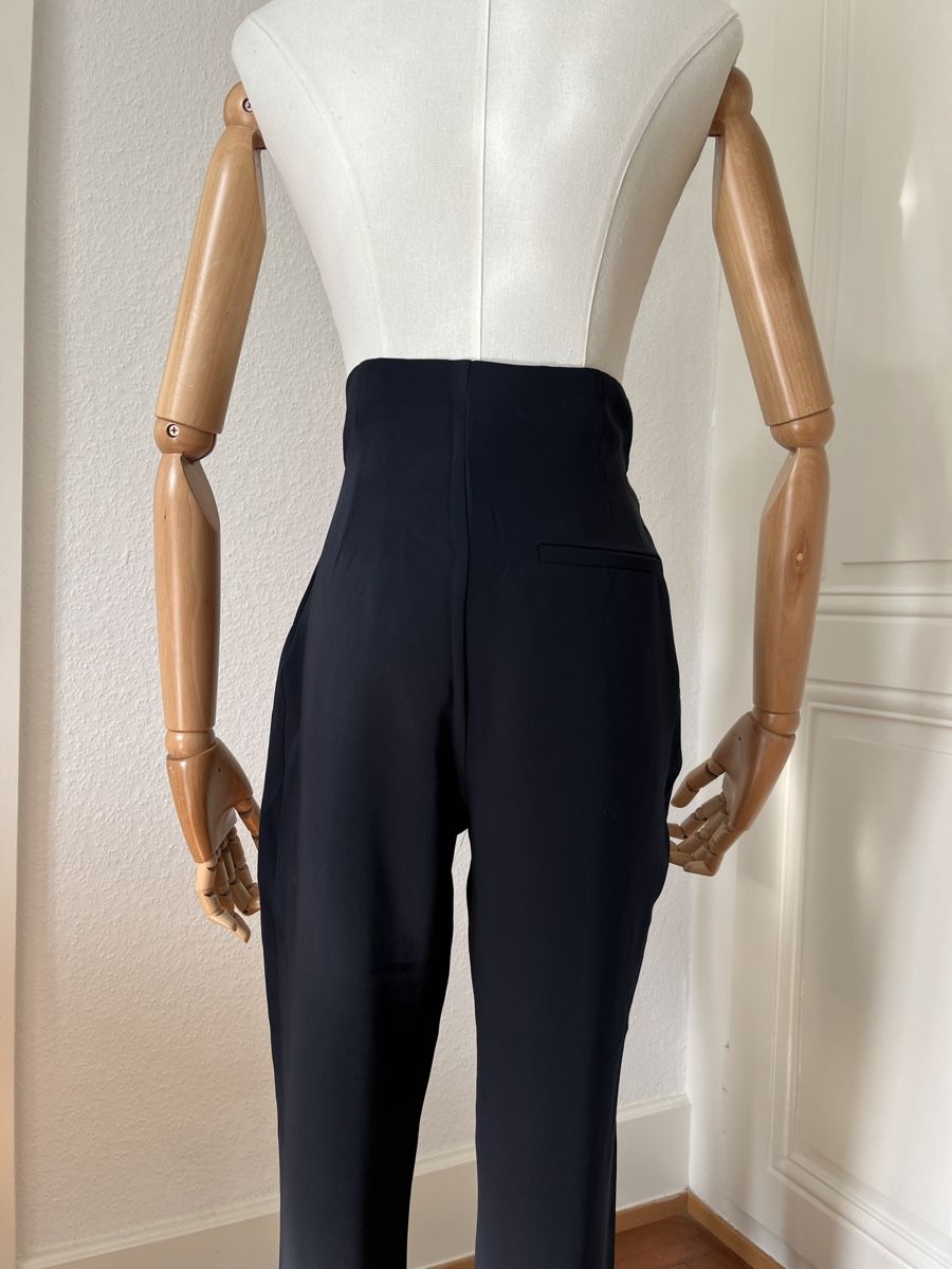 Zara Hosen: Zara Basic Blue Trousers with Tie - Size XS – Gebraucht aus Mies von Nib2011 6