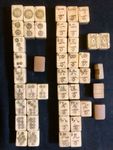 China Mahjong 42 Spielsteine antik
