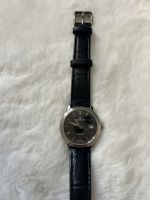 Claude Bernard Uhr schwarz Lederarmband Saphirglas gebraucht