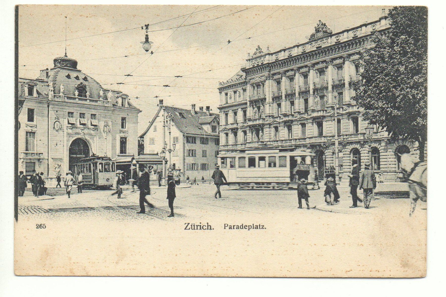 Cartoline postali: ZÜRICH Paradeplatz, Tram – Nuovo (secondo la descrizione) da Jona venduto da philajona