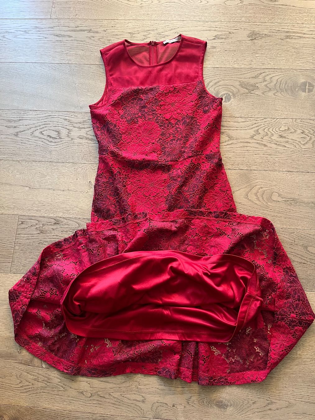 Anna Field Kleider: Midi Kleid chic,  rote Spitze Gr. 36 - neu – Neu und originalverpackt aus Ottikon / Gossau ZH von Benoba 4