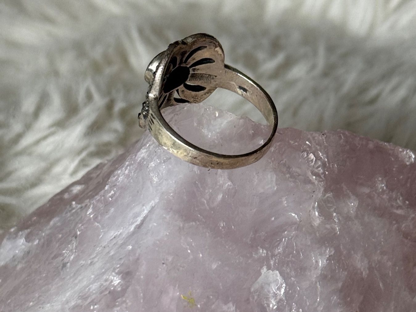 Anelli: Vintage Silberring 925 mit schwarzem Stein – Usato da Istighofen venduto da Ringparadies 1