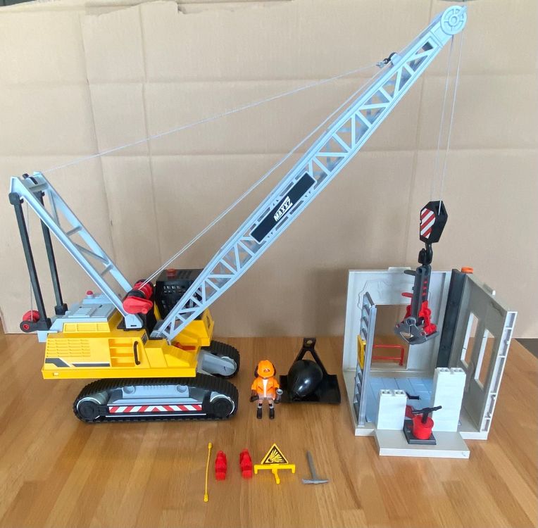 PLAYMOBIL Abrissbirnenbagger Seilbagger mit Bauteil 70442 (Gebraucht ...