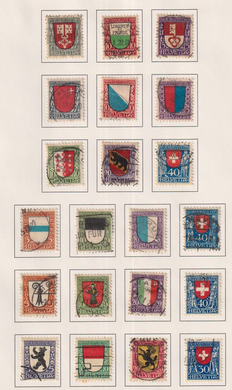 Tutti i francobolli: Pro Juventute 1913 - 1967, sehe Scan – Usato da Claro venduto da Chanty7 1
