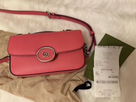 Gucci  Umhängetasche - Rosa Leder Neu