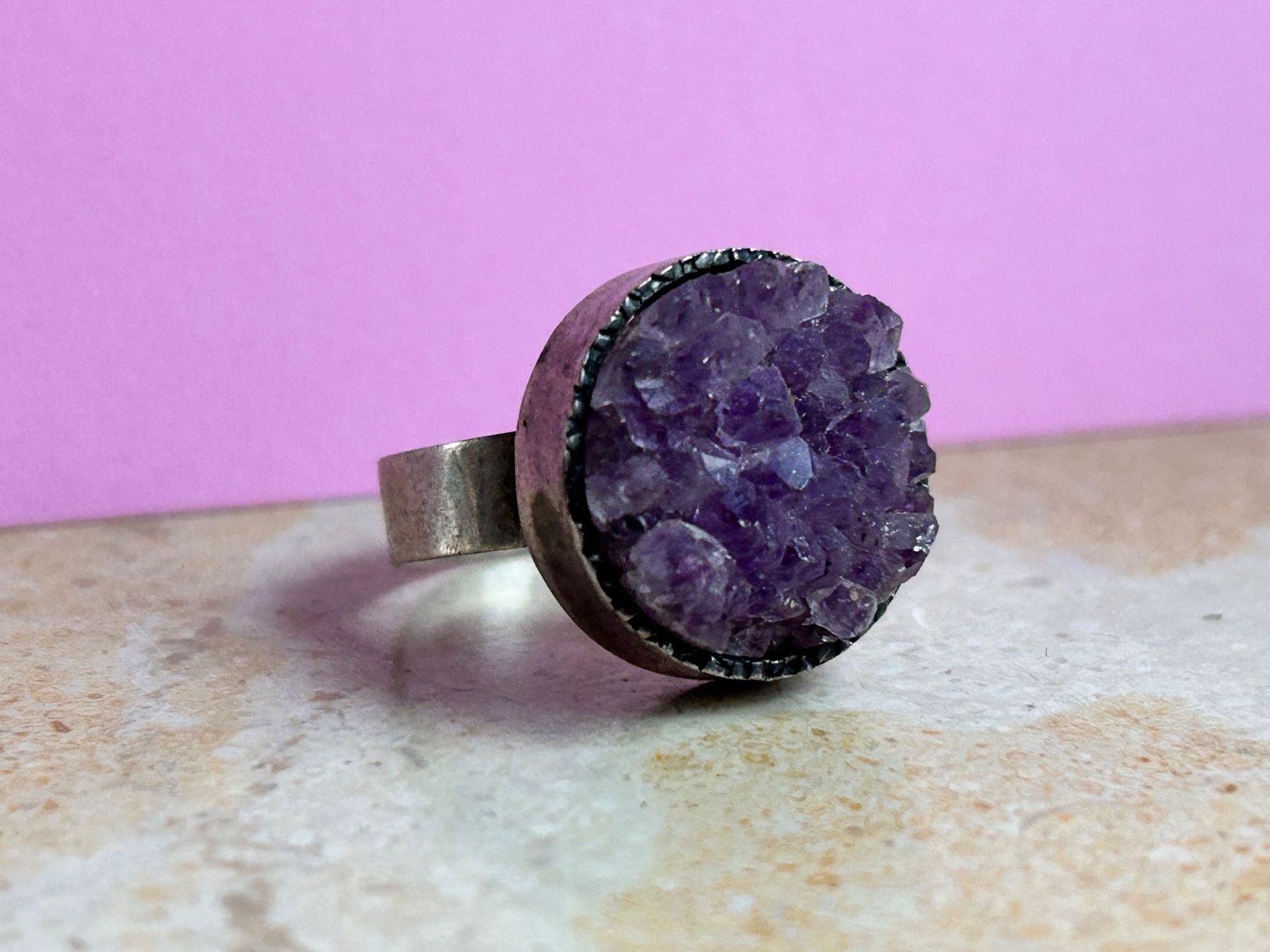 Anelli: Silberring Amethyst Spitzen (60) – Usato da Dittingen venduto da Bijoubelle 2