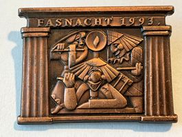 Basel Fasnacht Plakette Blaggedde 1993 Kupfer