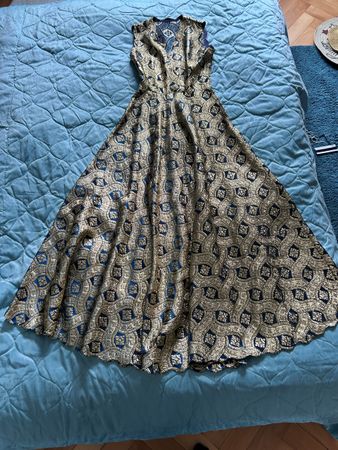 Vintage Brocade Party Dress, Size XS/S