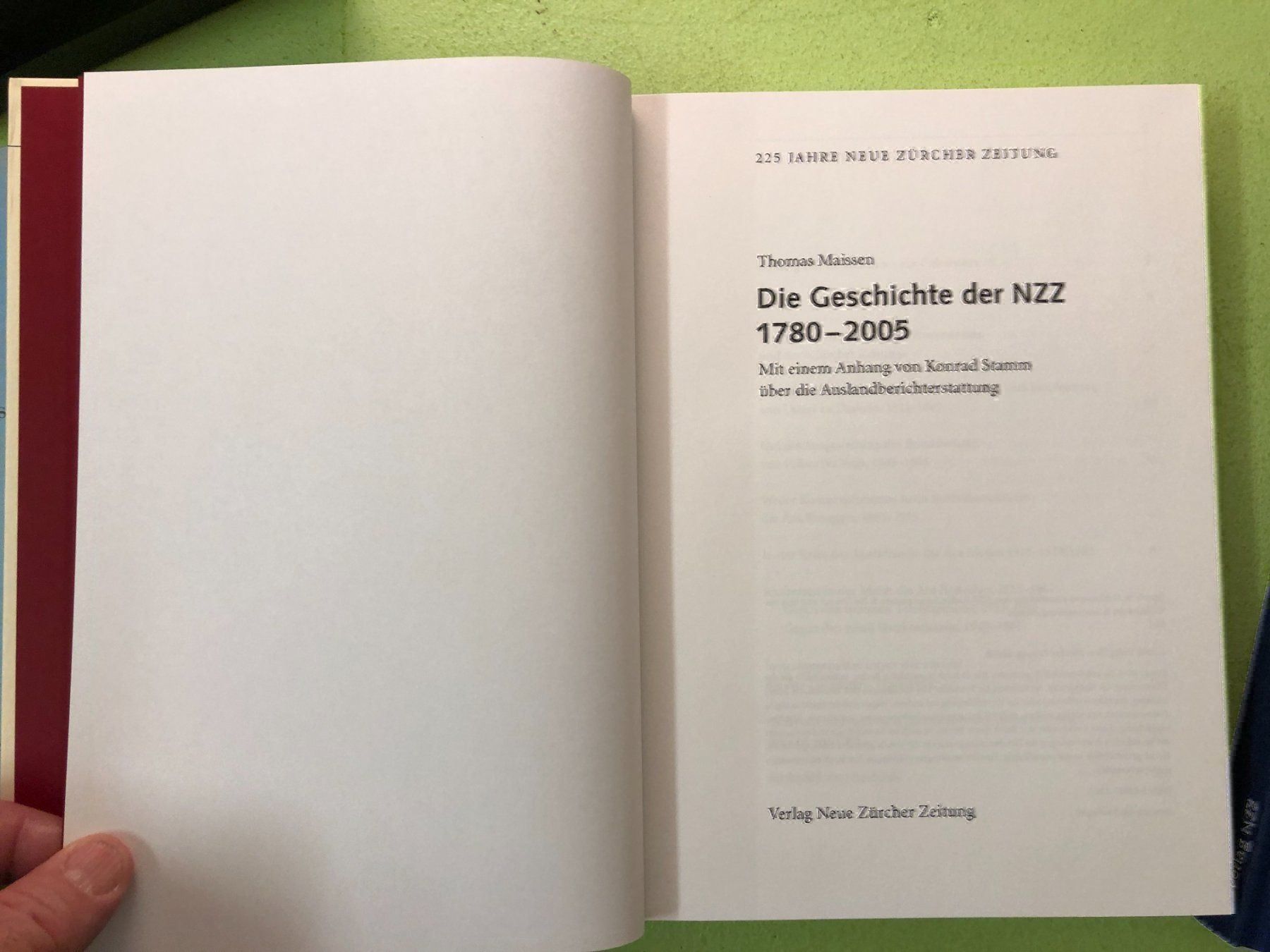 Libri: Maissen / Meyer: NZZ 1780 - 2005, 2 Bde. – Usato da Zürich venduto da allp 1