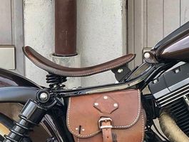 Harley Davidson Ledersitz Solo Vintage Style